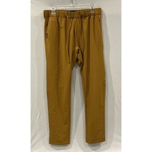 Coalatree Trailhead Adventure Pants Mens Large Slim Mustard Yellow Rip stop
